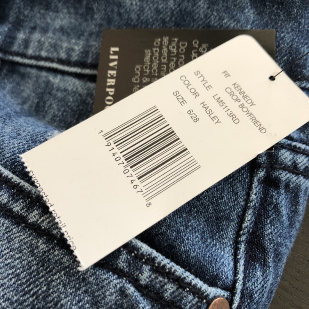 Stitch Fix Liverpool Kennedy Crop Jeans NWT 6/28 - Picture 5 of 5
